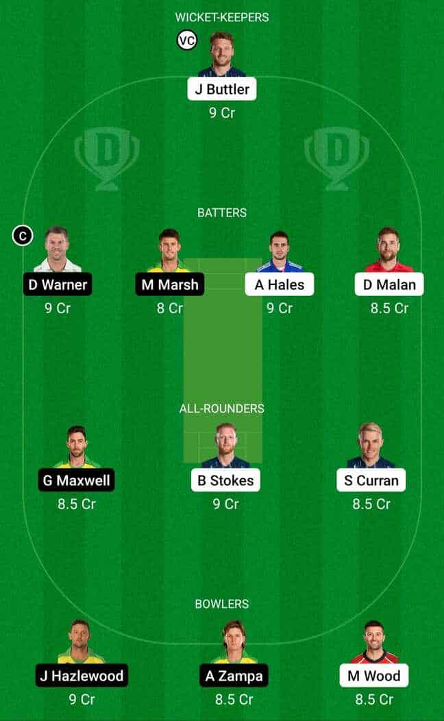 AUS vs ENG Dream11 Team For Match 25 of T20 WC 2022