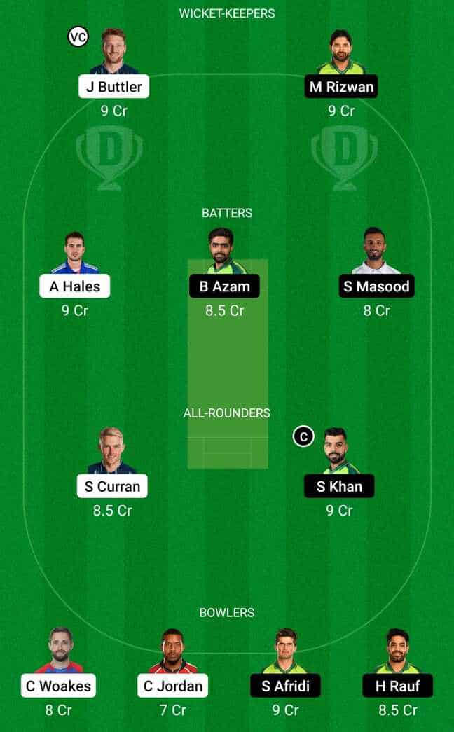 ENG vs PAK Dream11 Team for Final of T20 WC 2022