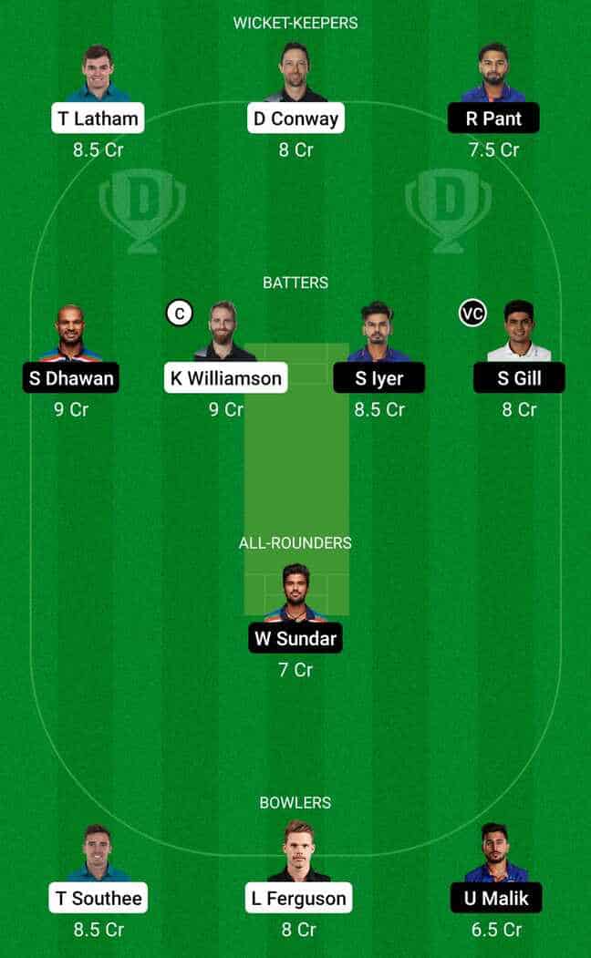 NZ vs IND Dream11 Team for 3rd ODI of IND tour of NZ 2022
