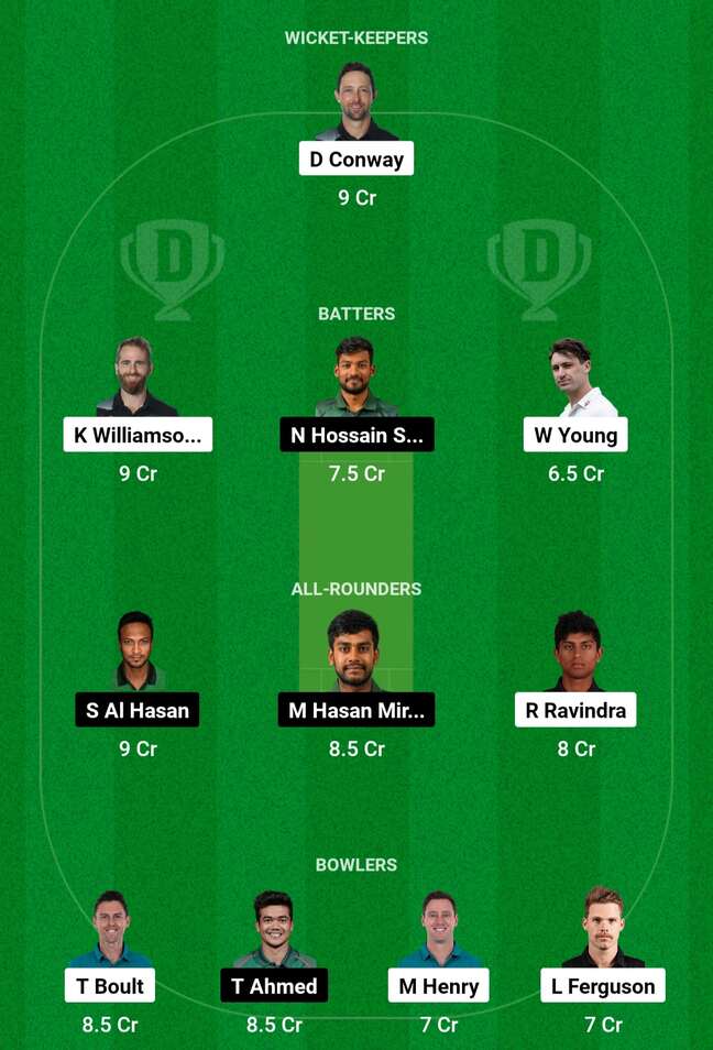 NZ vs BAN: Dream11 Team for Match 11 of World Cup 2023