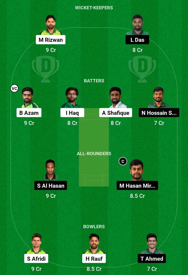 PAK vs BAN: Dream11 Team for Match 31 of World Cup 2023