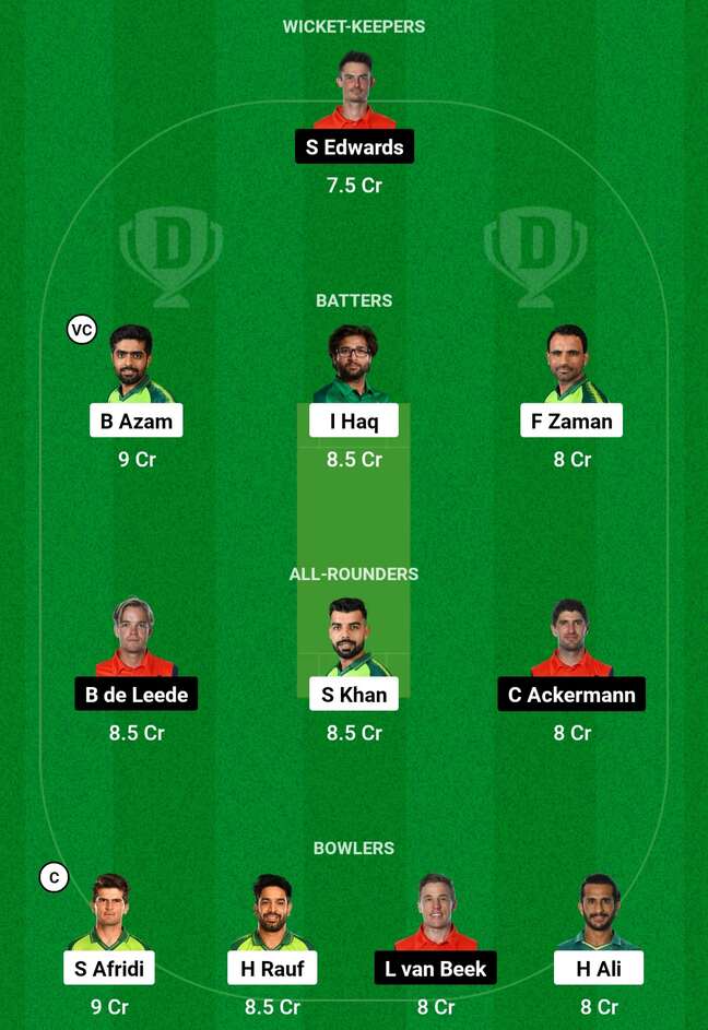 PAK vs NED: Dream11 Team for Match 2 of World Cup 2023